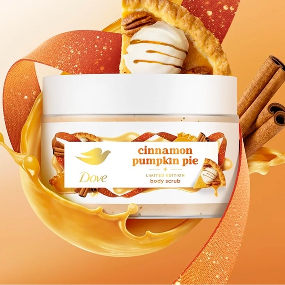 Dove Limited Edition Holiday Treats Cinnamon Pumpkin Pie Body Scrub Full Size - Picture 1 of 7